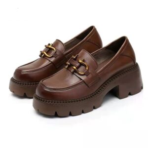 Mokasyny półbuty na platformie