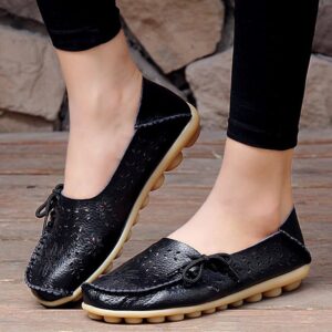 Ażurowe mokasyny ze skóry 14 kolorów