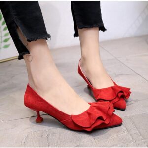 Zamszowe czółenka kaczuszki