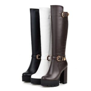 Platformy kozaki na wysokim obcasie