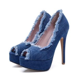 Szpilki Peep Toe 14,5 cm