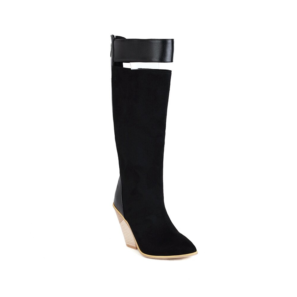 Kozaki z wycięciem Black 2 Kozaki z wycięciem Black - obrazek 2