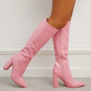 Kozaki z imitacją skóry węża