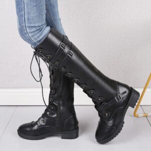 Kozaki do kolan z klamrami