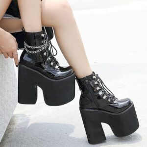 Platformy botki gotyckie 17 cm