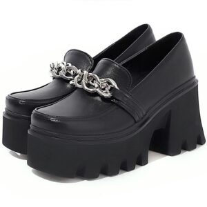 Platformy z metalowym łańcuchem