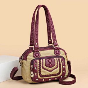 Torebka z plecionymi elementami