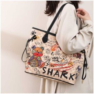 Torebka ze wzorem graffiti