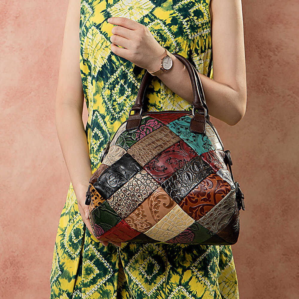 Skórzana torebka Patchwork 7 Skórzana torebka Patchwork - obrazek 7