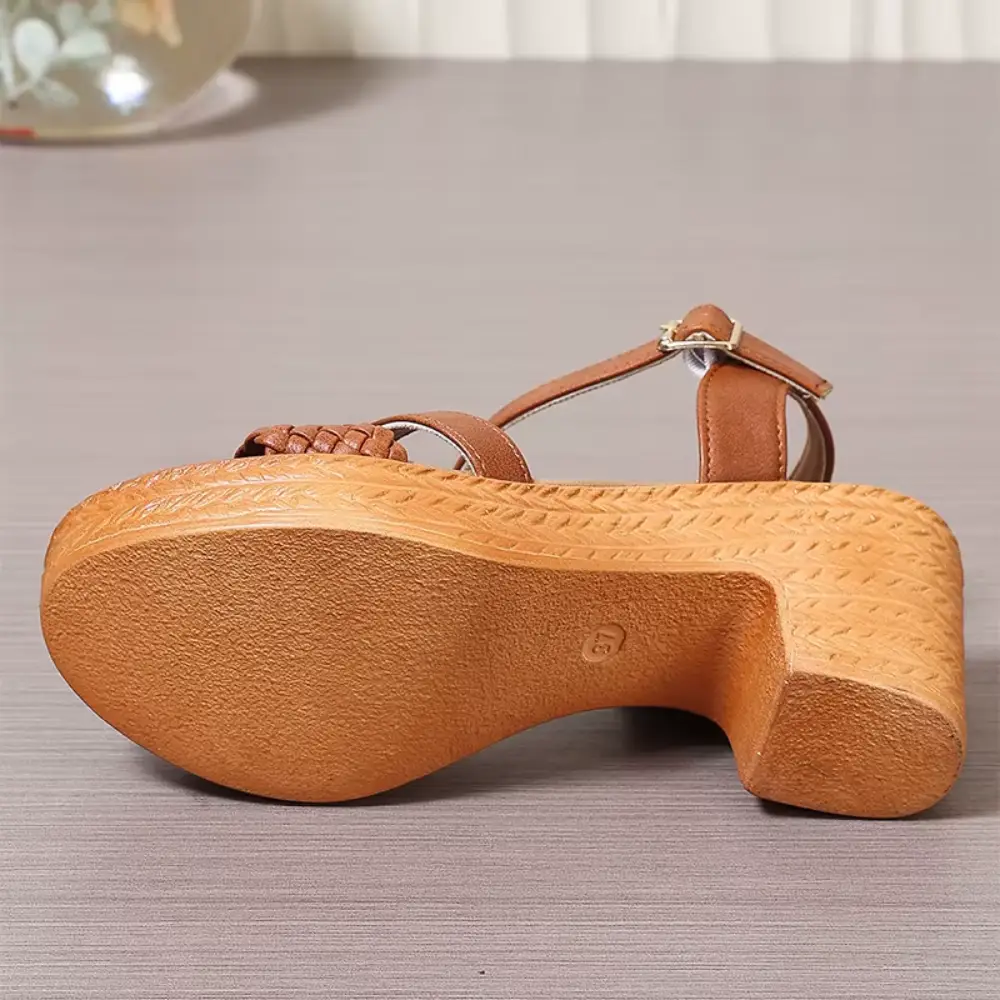 Sandały z plecionym paskiem 10 Sandały z plecionym paskiem - obrazek 10